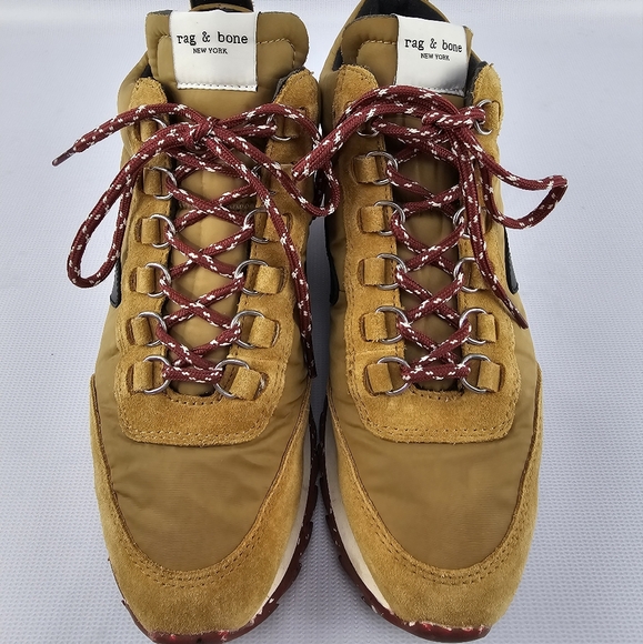 rag & bone Retro Hiker Mid Top Sneaker in Mustard Women's 38.5 or 8.5 - Picture 3 of 11